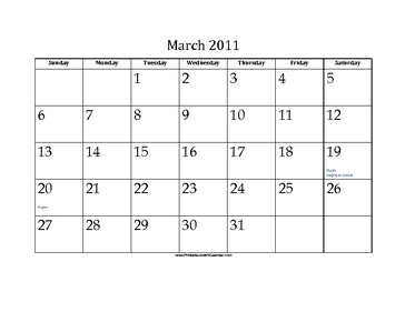 March, 2011